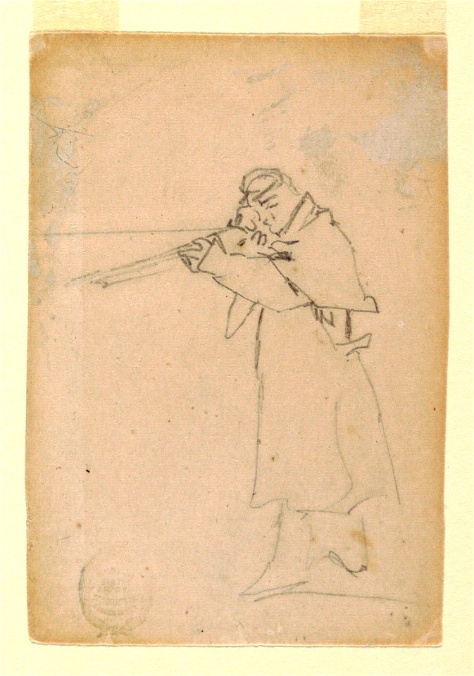 Drawing, Soldier Taking Aim, 1862 (CH 18174055)