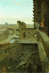Winslow Homer - Gargoyles at Notre Dame (1867)