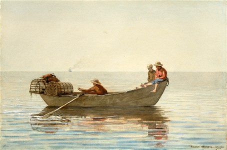 Winslow Homer - Three Boys in a Dory with Lobster Pots - Google Art Project