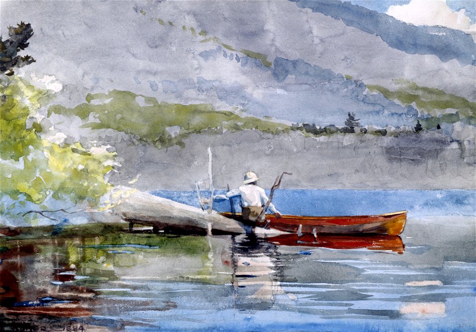 The Red Canoe Winslow Homer 1889