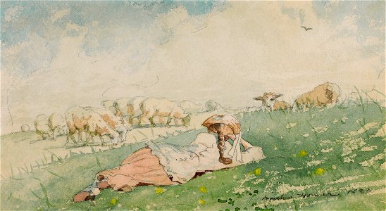 Winslow Homer - The Shepherdess (1880)