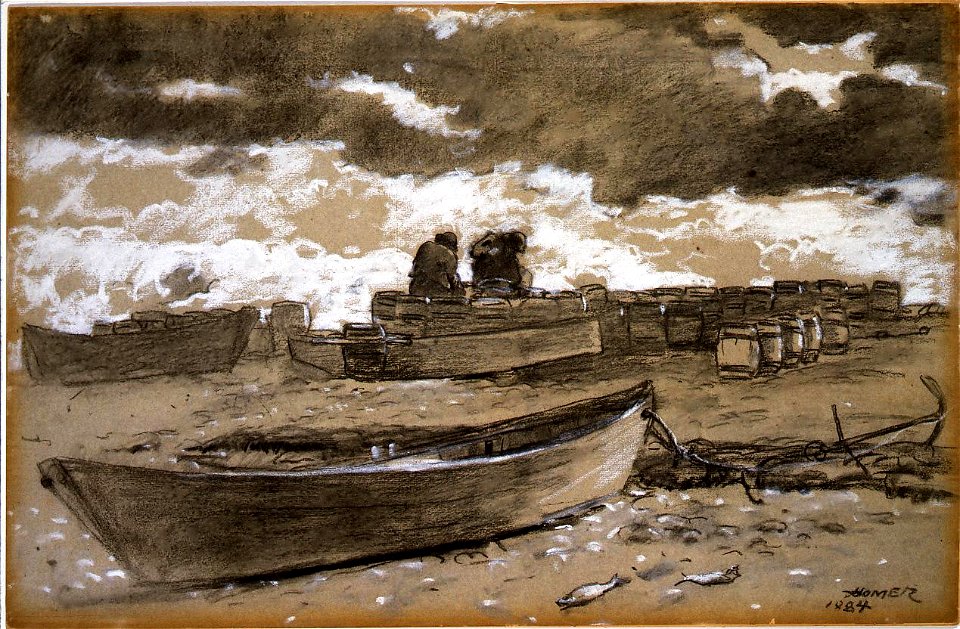 Winslow Homer - Fishermen on Shore (1884)