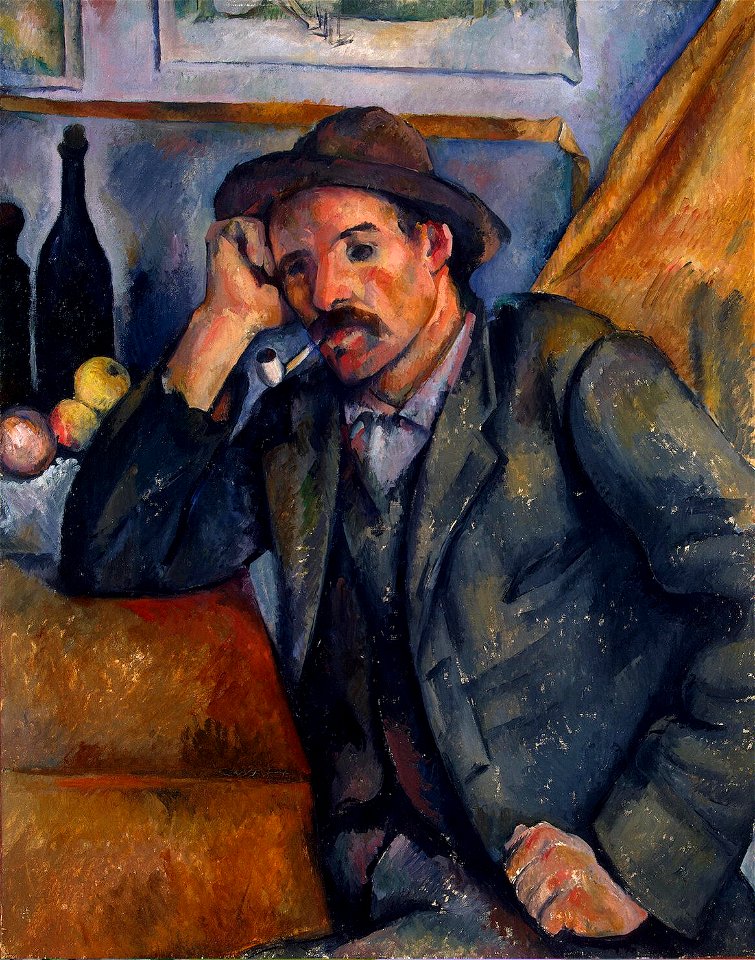 Homme à la pipe, par Paul Cézanne, Musée de l'Ermitage