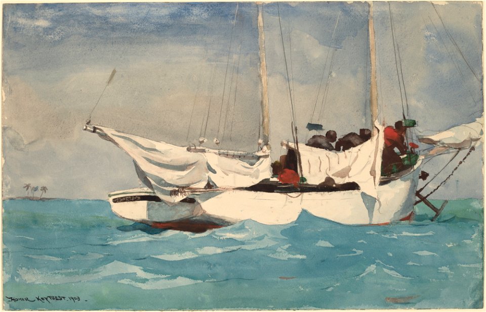 Winslow Homer - Key West, Hauling Anchor (1903)