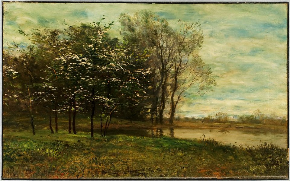 Homer Dodge Martin - Blossoming Trees - 1943.140 - Fogg Museum