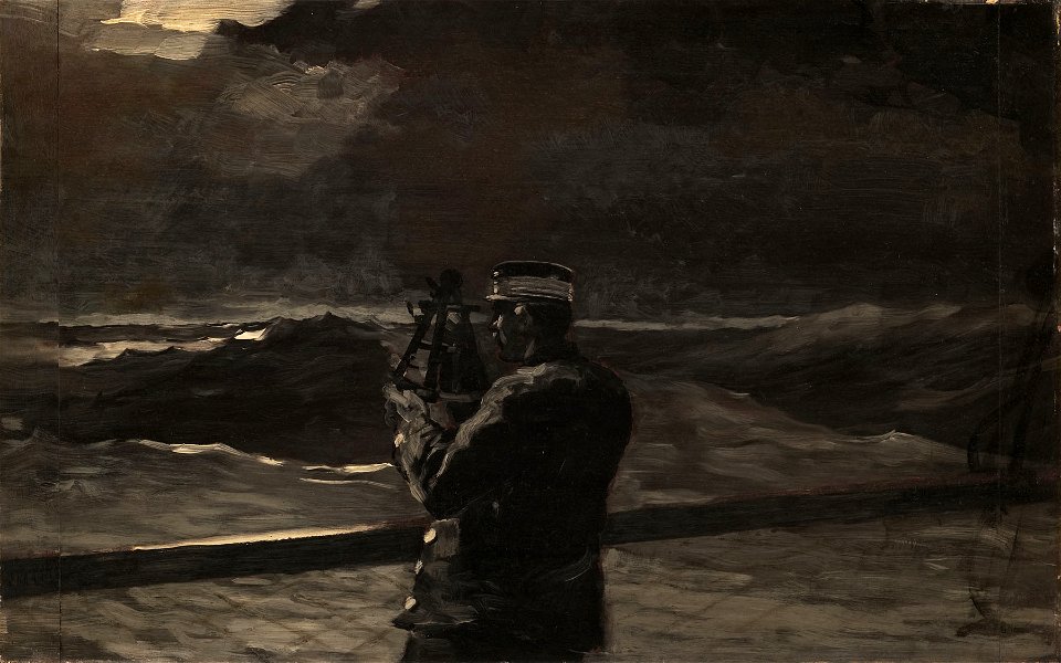 Winslow Homer, Taking an Observation, 1884, Portland Museum of Art