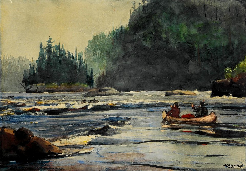 Winslow Homer - In the Rapids (1895)