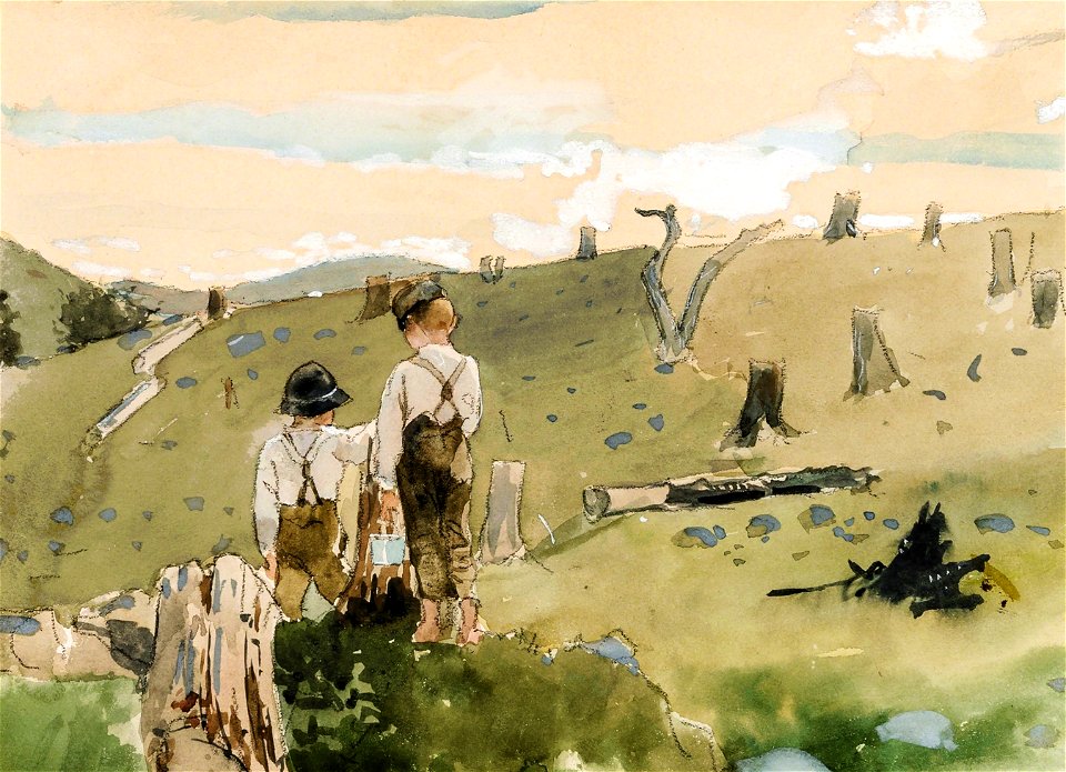 Winslow Homer - Boys on a Hillside (1879)