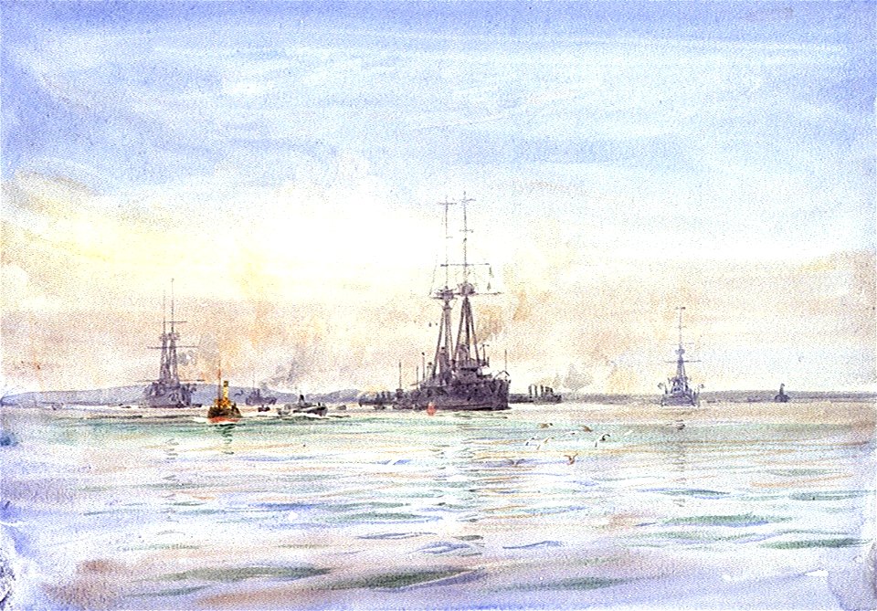 Home Fleet ships about 1912 RMG PW0879