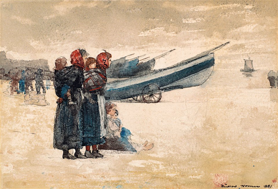 Winslow Homer - On the Beach, Tynemouth - 1881