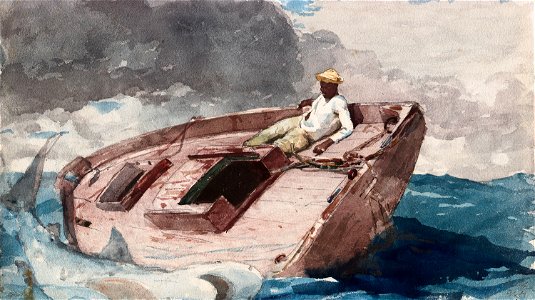 Winslow Homer - The Gulf Stream (watercolour)