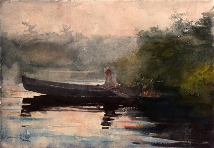 Winslow Homer - The End of the Day, Adirondacks (1890)