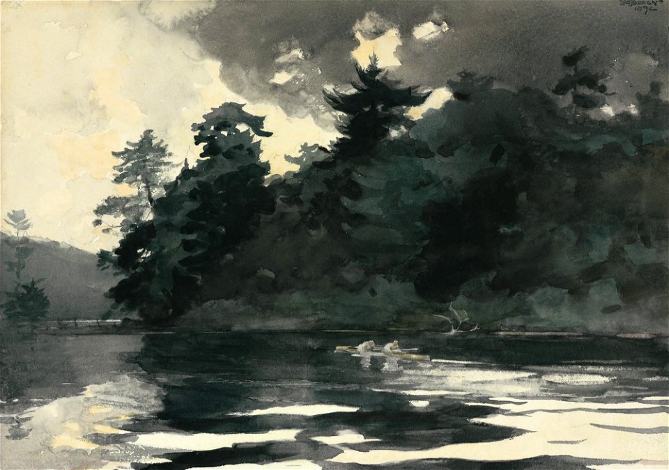 Winslow Homer - Two Men Rowing on a Lake
