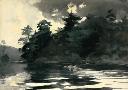 Winslow Homer - Two Men Rowing on a Lake
