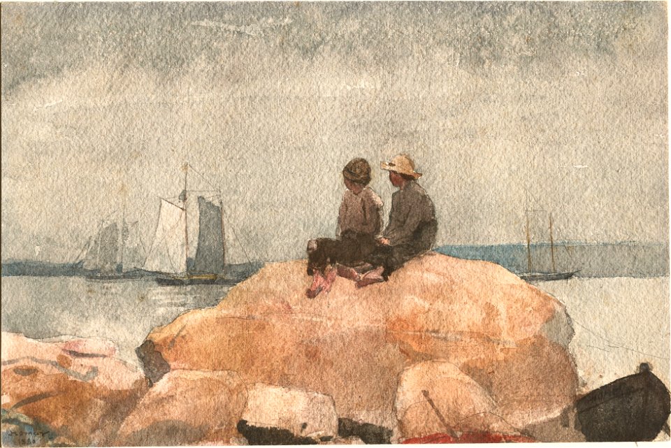 Winslow Homer - Two boys watching schooners