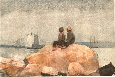 Winslow Homer - Two boys watching schooners