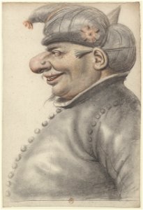Homme grotesque coiffé d'un turban, de profil à gauche (Nicolas Lagneau)