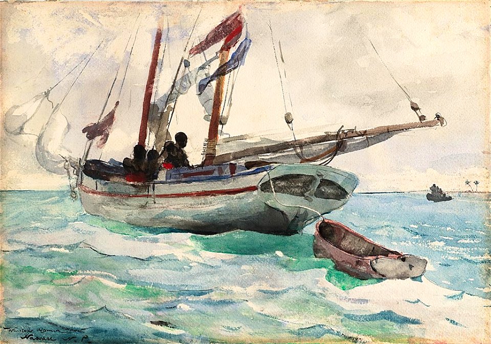Winslow Homer - Schooner, Nassau (1898-99)