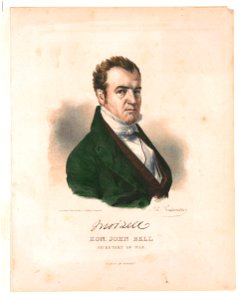 Hon. John Bell Secretary of War - from life on stone for the U.S. Military Magazine by Chs. Fenderich. LCCN2003653697