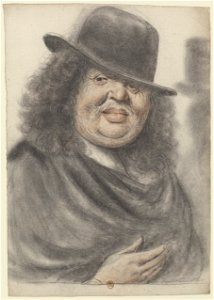 Homme coiffé d'un feutre rond, presque de face (Nicolas Lagneau)