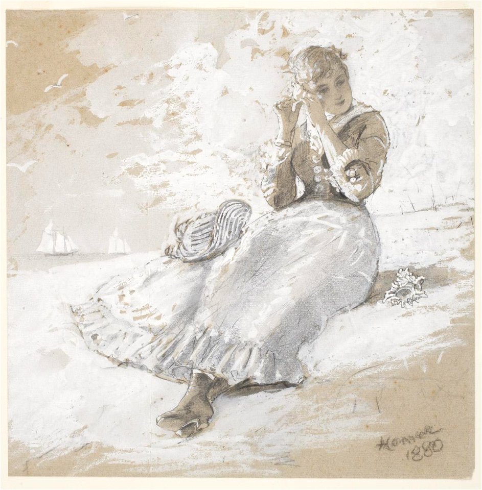 Winslow Homer - Girl With Shell At Ear (1880)