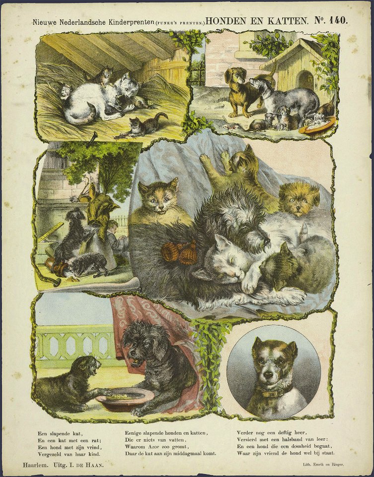 Honden en katten-Catchpenny print-SMC K 0097
