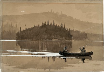 Winslow Homer - Two Men in a Canoe