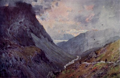 Honister Pass and Buttermere - The English Lakes - A. Heaton Cooper. Free illustration for personal and commercial use.