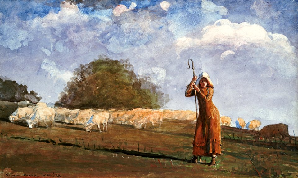 Winslow Homer - The Young Shepherdess (1878)