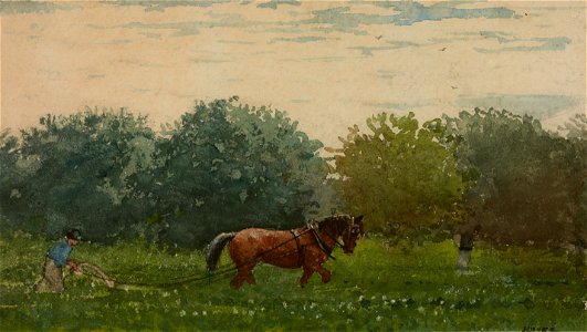 Winslow Homer - Horse and Plowman (1878)