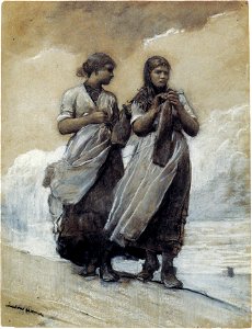 Winslow Homer - Fisher Girls on Shore, Tynemouth