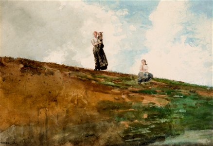 Winslow Homer - Watching from the Cliffs (1881)