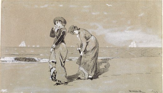 Winslow Homer - Evening on the Beach (1871, Colby College Museum of Art)