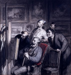 Honoré Daumier - The Amateurs - Google Art Project