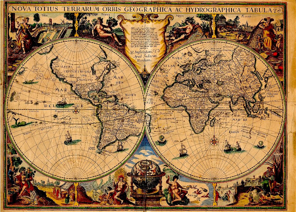 Hondius - Nova totius terrarum 1625