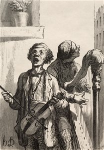 Honoré Daumier (French, 1808-1879) - The Singers, Street Singers - 1921.1485 - Cleveland Museum of Art