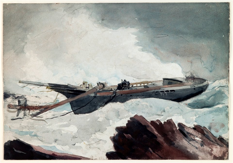 Winslow Homer - The wrecked Schooner