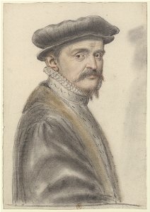 Homme coiffé d'une toque, de trois-quarts à droite (Nicolas Lagneau)