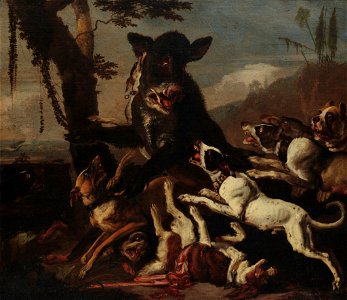 Abraham Hondius - Caça ao javali
