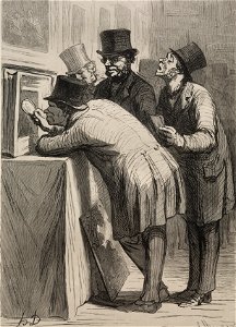Honoré Daumier (French, 1808-1879) - The Auction Room, The Amateur - 1921.1479 - Cleveland Museum of Art