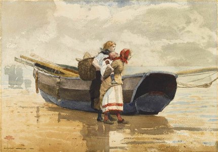 Winslow Homer - On the Beach, Tynemouth (1881)