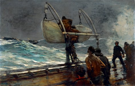 Winslow Homer - The Signal of Distress. Free illustration for personal and commercial use.