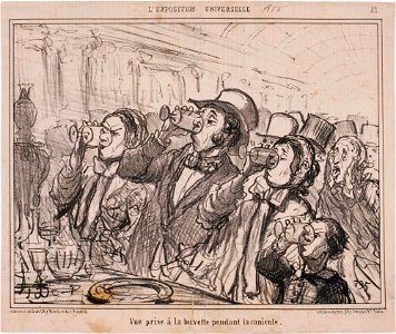 Honoré Daumier - L'Exposition Universelle- Vue prise à la buvette pendant la canicule - Google Art Project