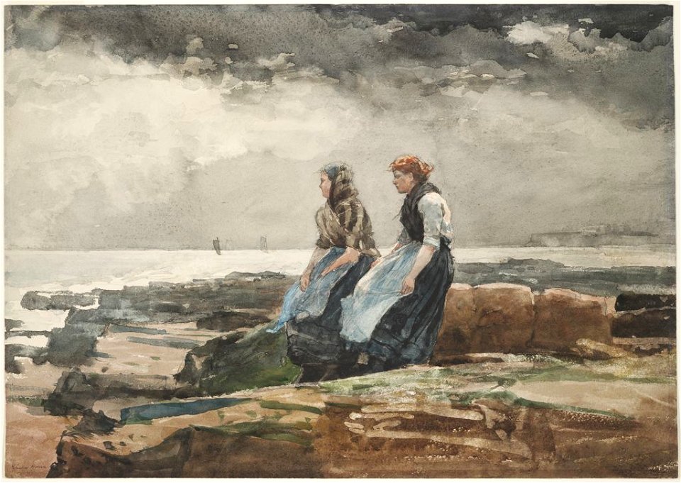 Winslow Homer - Looking Out to Sea (c.1881)