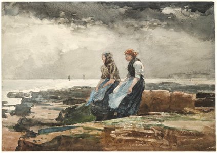 Winslow Homer - Looking Out to Sea (c.1881)