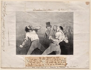 Honoré Daumier (French, 1808-1879) - Lesson in Understanding in 1843 - 2011.407 - Cleveland Museum of Art
