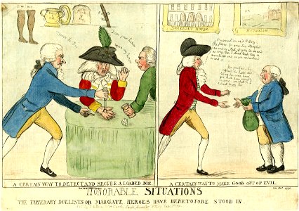 Honorable Situations the Tipperary Duellists or Margate heroes have hitherto stood in (BM 1868,0808.5966)