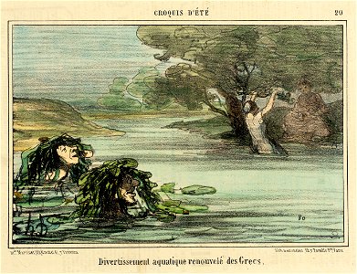 Honoré Daumier - Divertissement aquatique renouvelé des Grecs