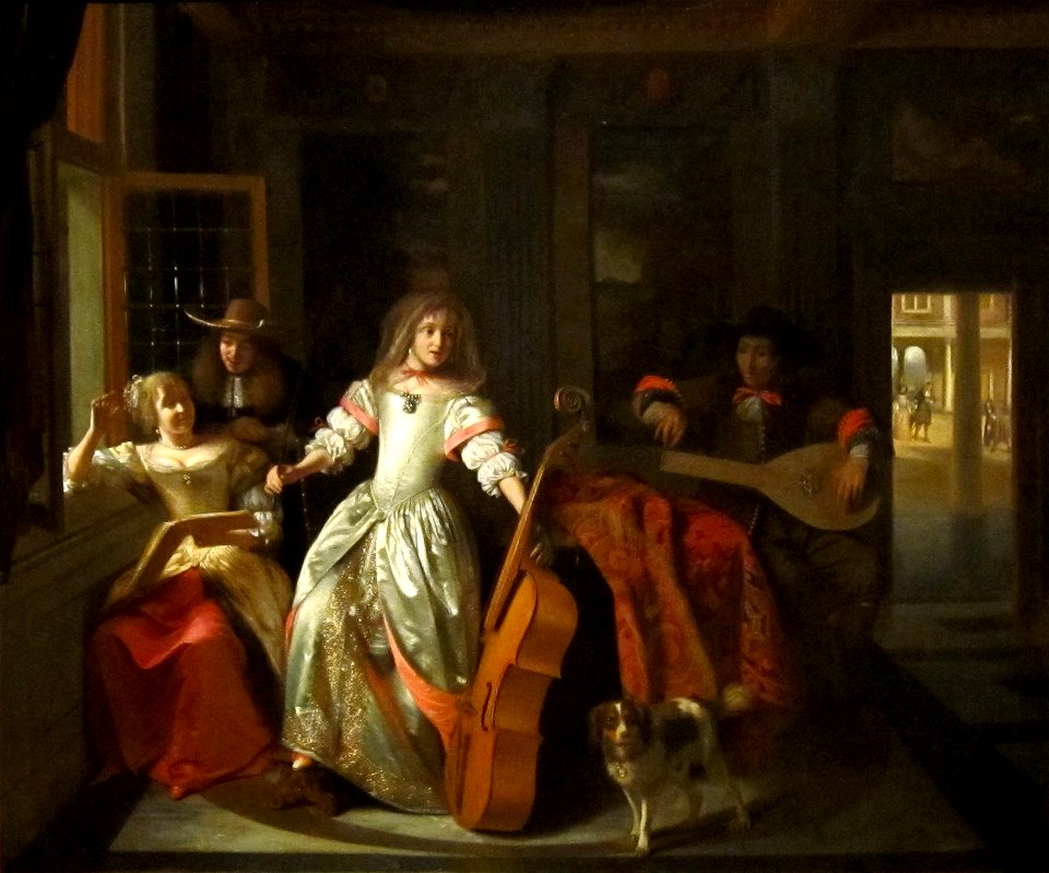 Hooch, Pieter de - A Musical Conversation, 1674