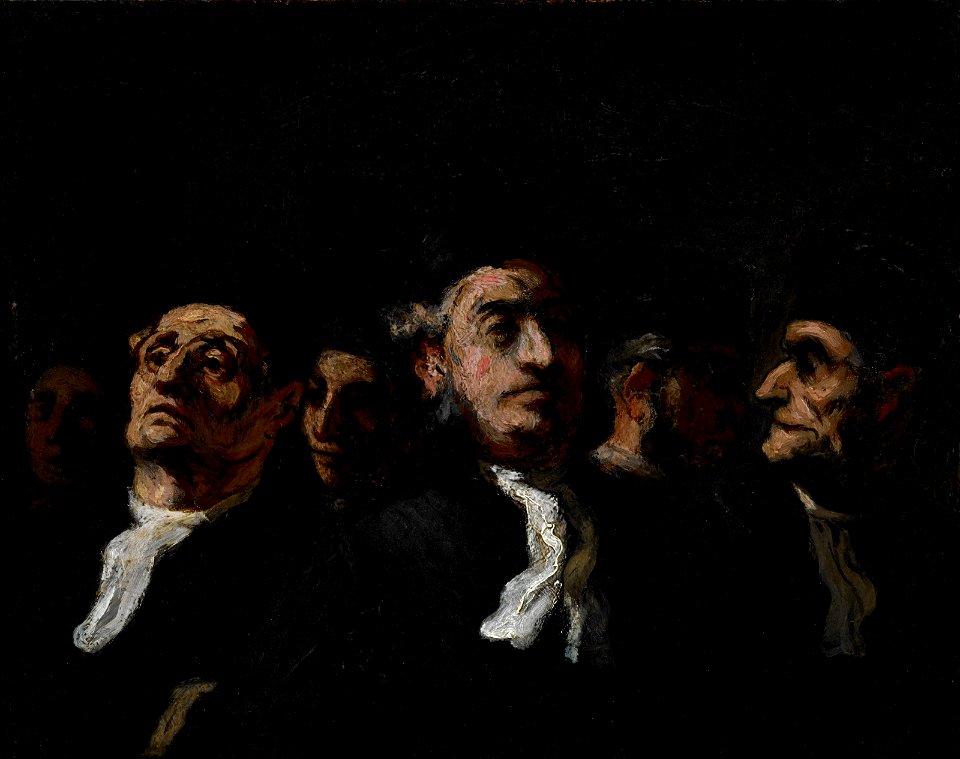 Honoré Daumier - A Meeting of Lawyers - 74.137 - Museum of Fine Arts